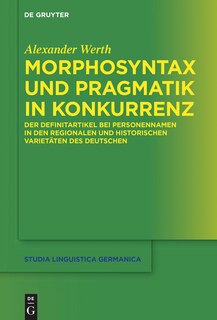 Front cover_Morphosyntax und Pragmatik in Konkurrenz