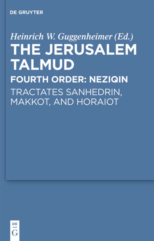 Front cover_Tractates Sanhedrin, Makkot, and Horaiot