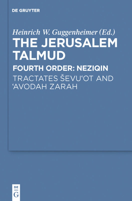 Front cover_Tractates Ševu'ot and 'Avodah Zarah