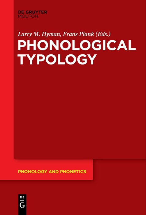 Front cover_Phonological Typology