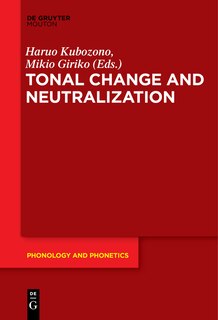 Couverture_Tonal Change and Neutralization