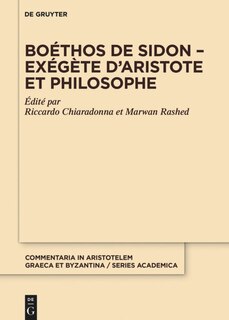 Front cover_Boéthos de Sidon – Exégète d’Aristote et philosophe