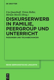 Front cover_Diskurserwerb in Familie, Peergroup und Unterricht
