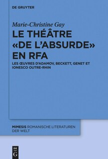 Front cover_Le théâtre « de l’absurde » en RFA
