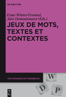 Front cover_Jeux de mots, textes et contextes
