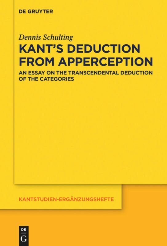 Front cover_Kant’s Deduction From Apperception