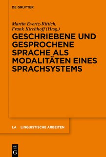 Couverture_Geschriebene und gesprochene Sprache als Modalitäten eines Sprachsystems