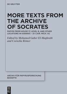 Couverture_More Texts from the Archive of Socrates