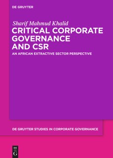 Front cover_Critical Corporate Governance and CSR