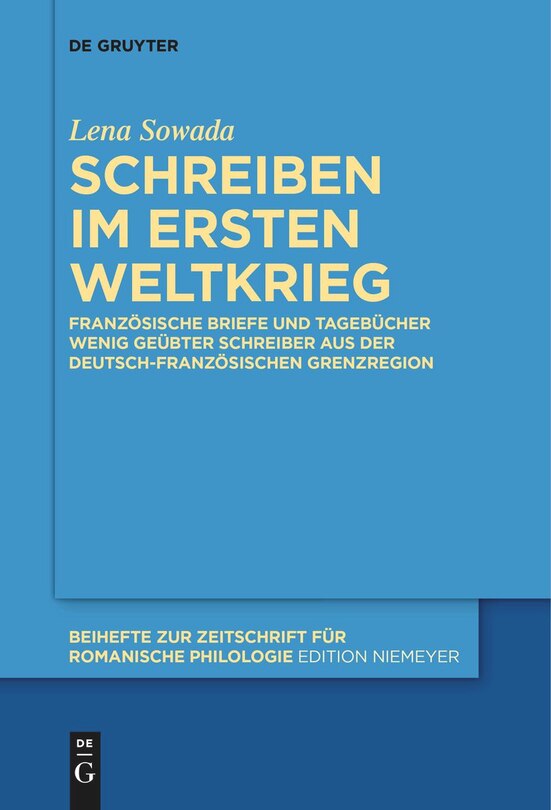 Front cover_Schreiben im Ersten Weltkrieg
