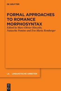Couverture_Formal Approaches to Romance Morphosyntax
