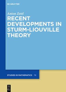 Front cover_Recent Developments in Sturm-Liouville Theory
