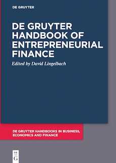 Front cover_De Gruyter Handbook of Entrepreneurial Finance