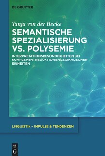 Front cover_Semantische Spezialisierung vs. Polysemie