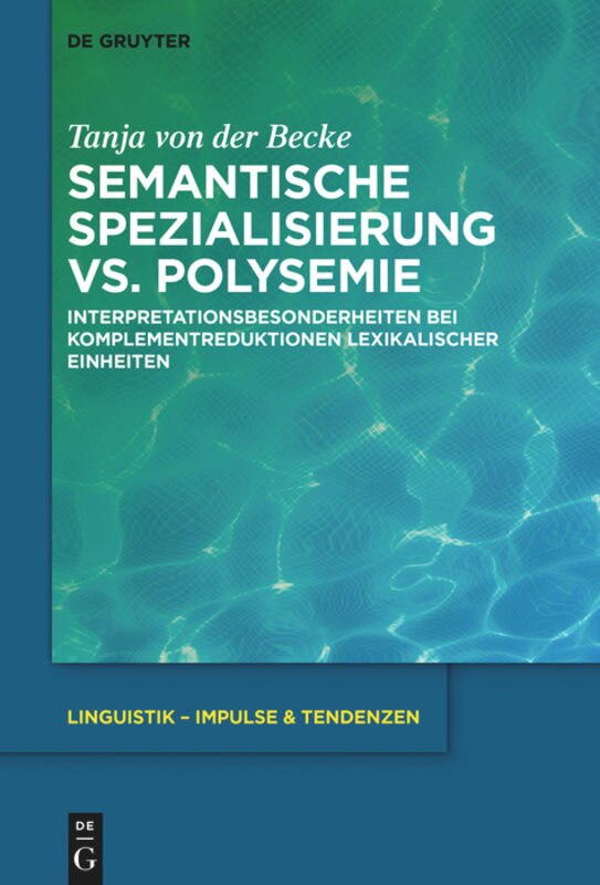 Front cover_Semantische Spezialisierung vs. Polysemie