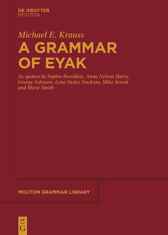 Couverture_A Grammar of Eyak