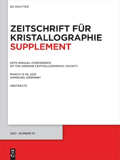 Couverture_29th Annual Conference of the German Crystallographic Society, March 15–18, 2021, Hamburg, Germany