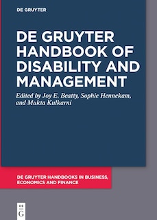 Couverture_De Gruyter Handbook of Disability and Management