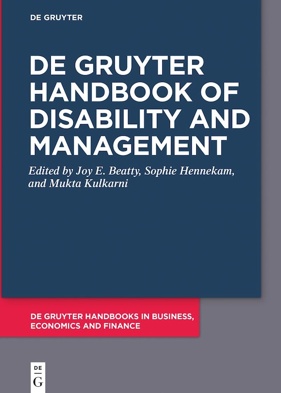 Couverture_De Gruyter Handbook of Disability and Management
