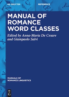 Front cover_Manual of Romance Word Classes