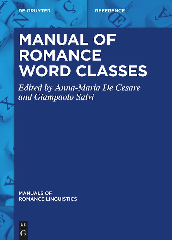 Front cover_Manual of Romance Word Classes