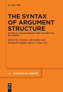 Couverture_The Syntax of Argument Structure