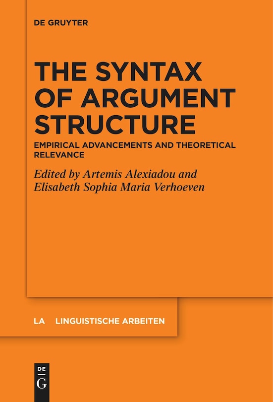 Couverture_The Syntax of Argument Structure