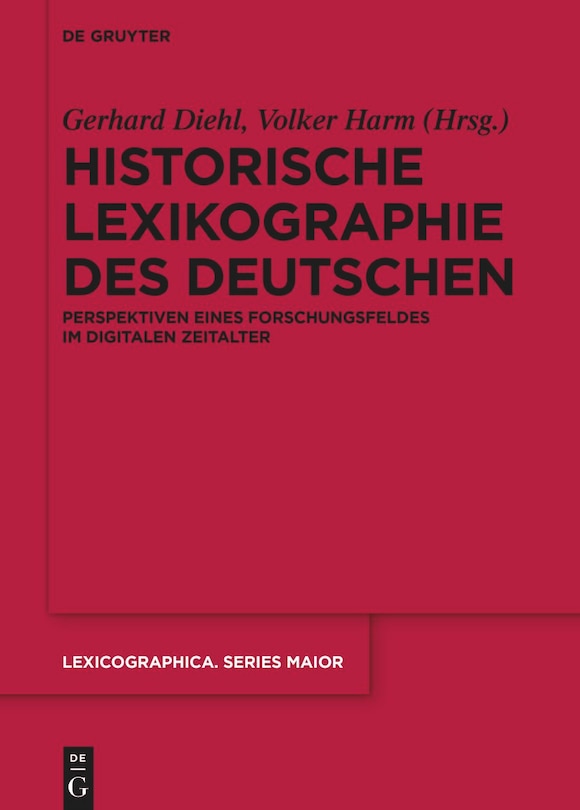 Front cover_Historische Lexikographie des Deutschen