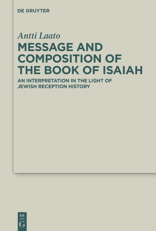 Front cover_Message and Composition of the Book of Isaiah