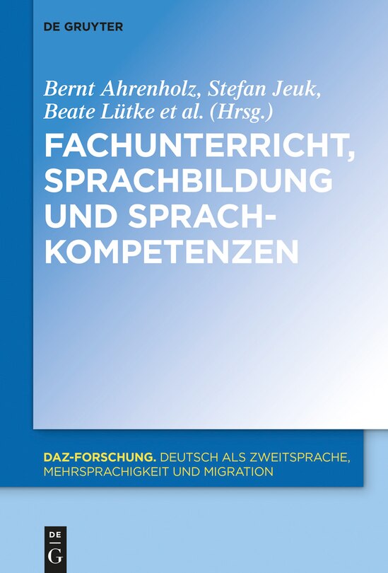 Front cover_Fachunterricht, Sprachbildung und Sprachkompetenzen