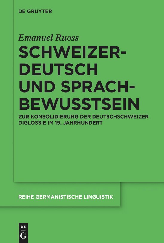 Front cover_Schweizerdeutsch und Sprachbewusstsein