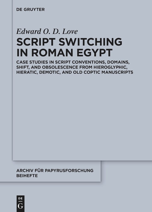Couverture_Script Switching in Roman Egypt