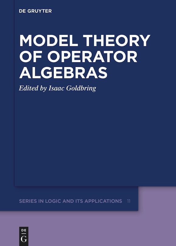 Front cover_Model Theory of Operator Algebras