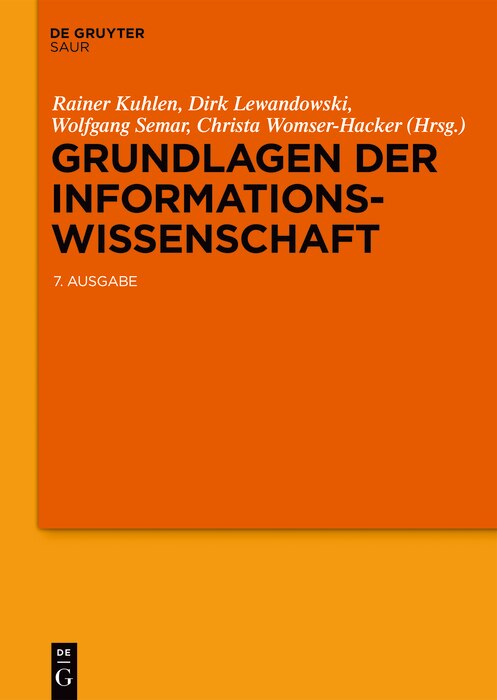 Front cover_Grundlagen der Informationswissenschaft