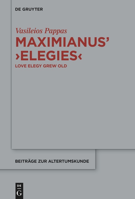 Couverture_Maximianus’ ‘Elegies’