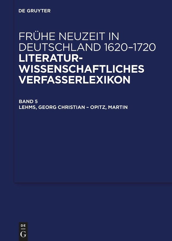 Couverture_Lehms, Georg Christian – Opitz, Martin