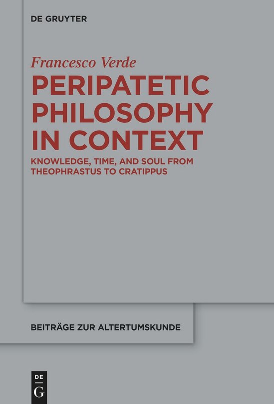 Front cover_Peripatetic Philosophy in Context