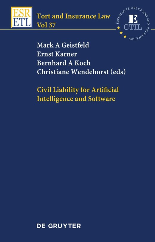Couverture_Civil Liability for Artificial Intelligence and Software