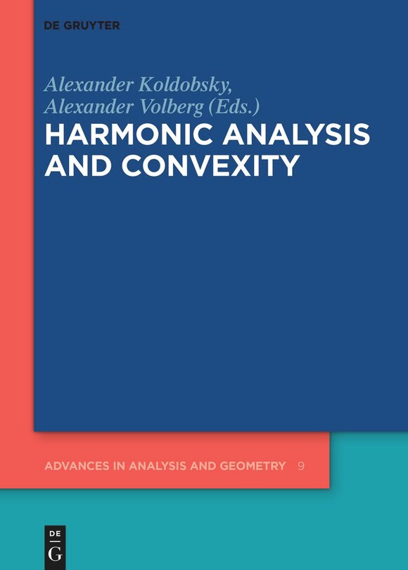 Front cover_Harmonic Analysis and Convexity