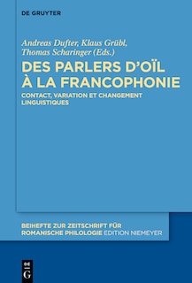Front cover_Des parlers d’oïl à la francophonie
