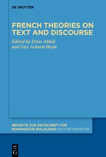 Couverture_French Theories on Text and Discourse