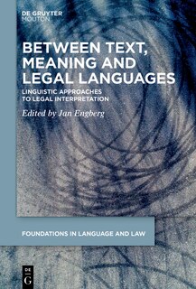 Couverture_Between Text, Meaning and Legal Languages