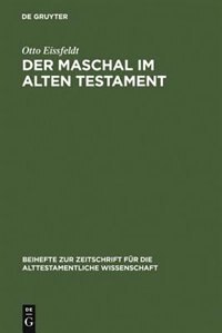 Front cover_Der Maschal im Alten Testament