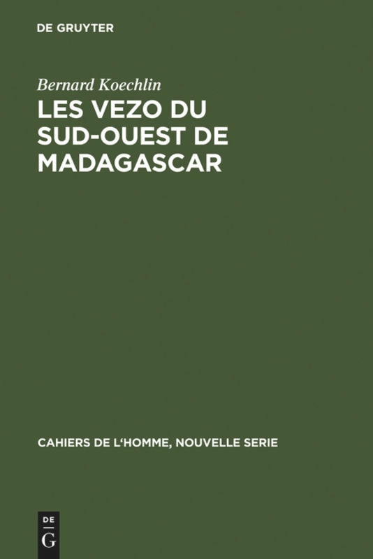 Front cover_Les Vezo Du Sud-Ouest de Madagascar