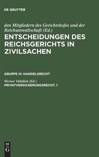 Front cover_Privatversicherungsrecht, 1