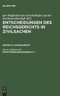 Front cover_Privatversicherungsrecht, 1