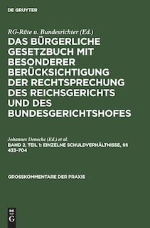 Front cover_Einzelne Schuldverhältnisse, §§ 433–704