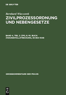 Front cover_ZPO, 8.-10. Buch: Zwangsvollstreckung, §§ 864-1048