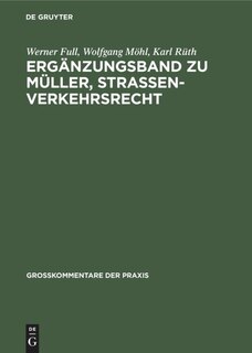 Couverture_Erg&auml;nzungsband zu M&uuml;ller, Stra&szlig;enverkehrsrecht