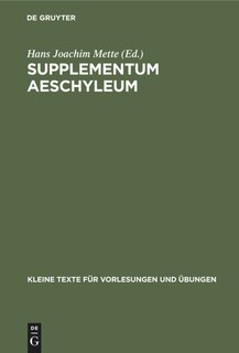 Front cover_Supplementum Aeschyleum
